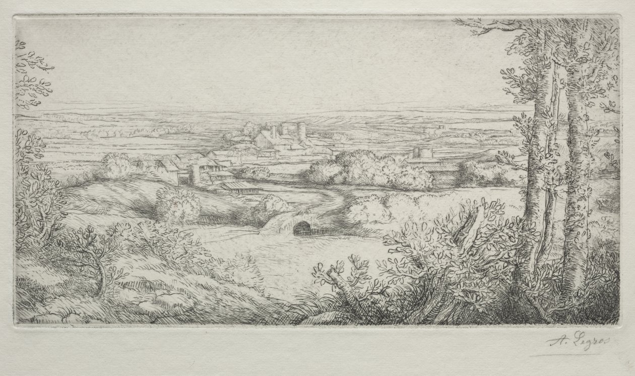 Dolina w Burgundii autorstwa Alphonse Legros