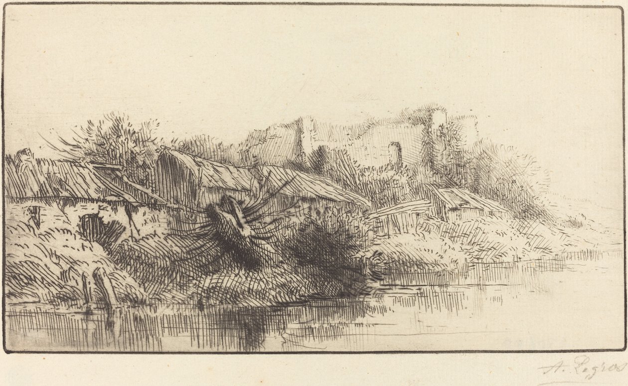 Opuszczona wioska Le village abondonne. autorstwa Alphonse Legros