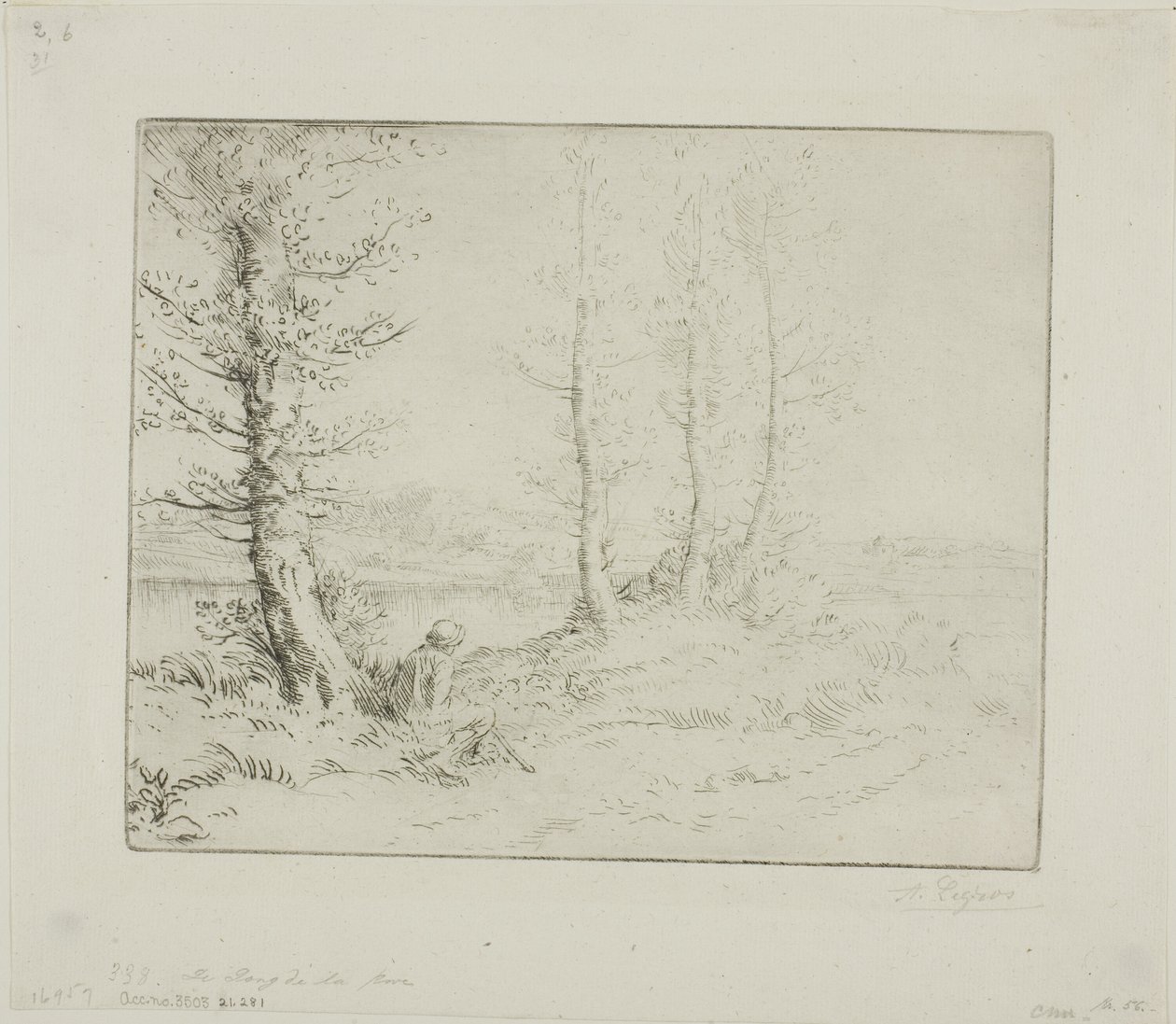 Wzdłuż brzegu rzeki autorstwa Alphonse Legros