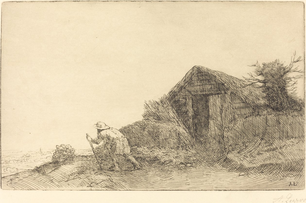 Wzdłuż szczytu wzgórza autorstwa Alphonse Legros