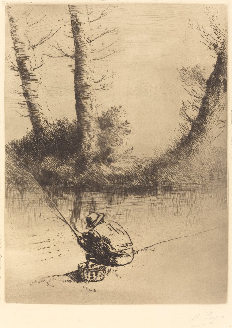 Wędkarz (Wędkarz) autorstwa Alphonse Legros