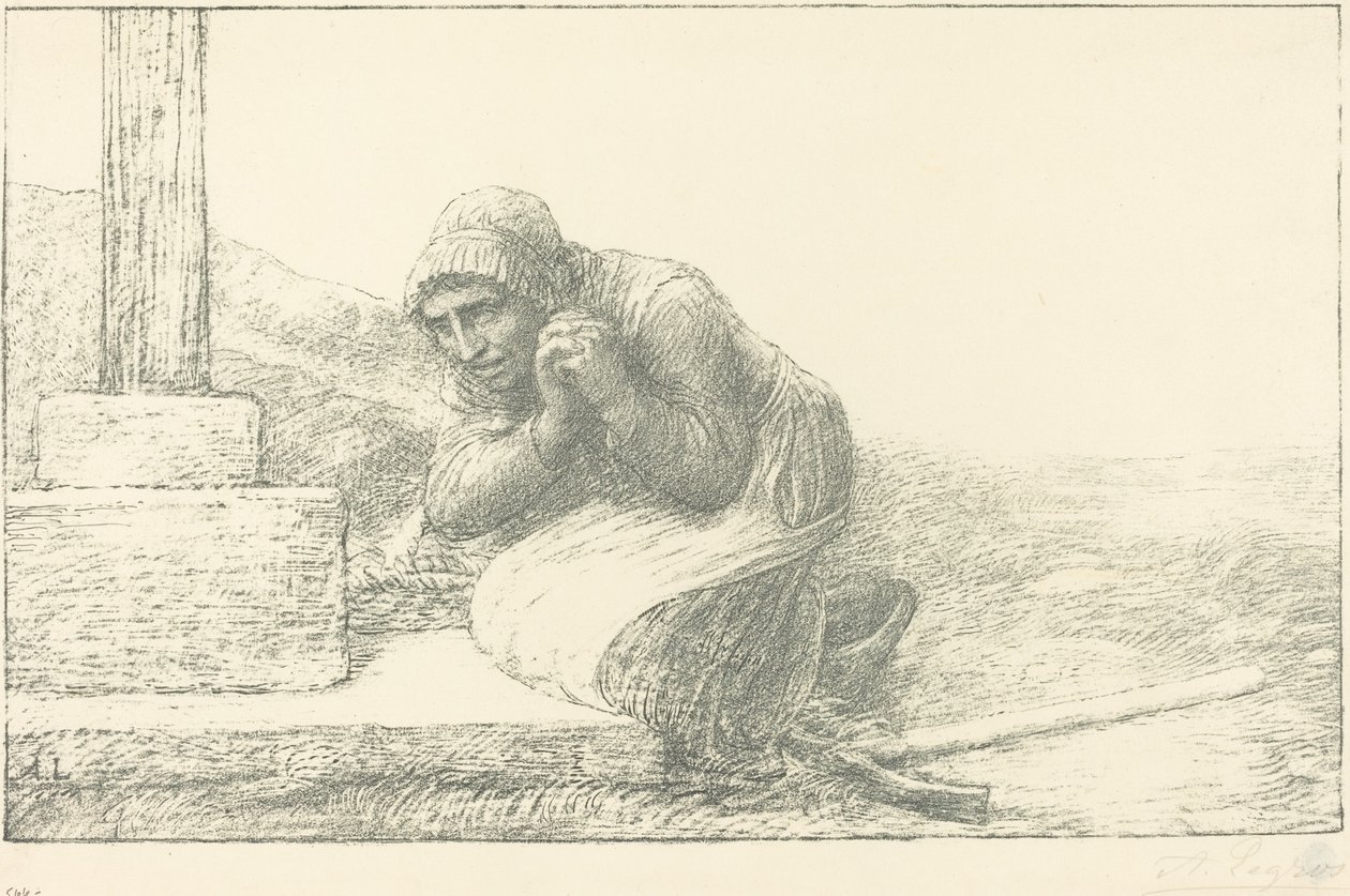 U stóp krzyża (Au pied de la croix) autorstwa Alphonse Legros
