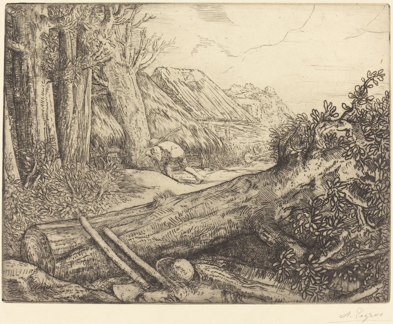 W domu drwali (Chez les bucherons) autorstwa Alphonse Legros