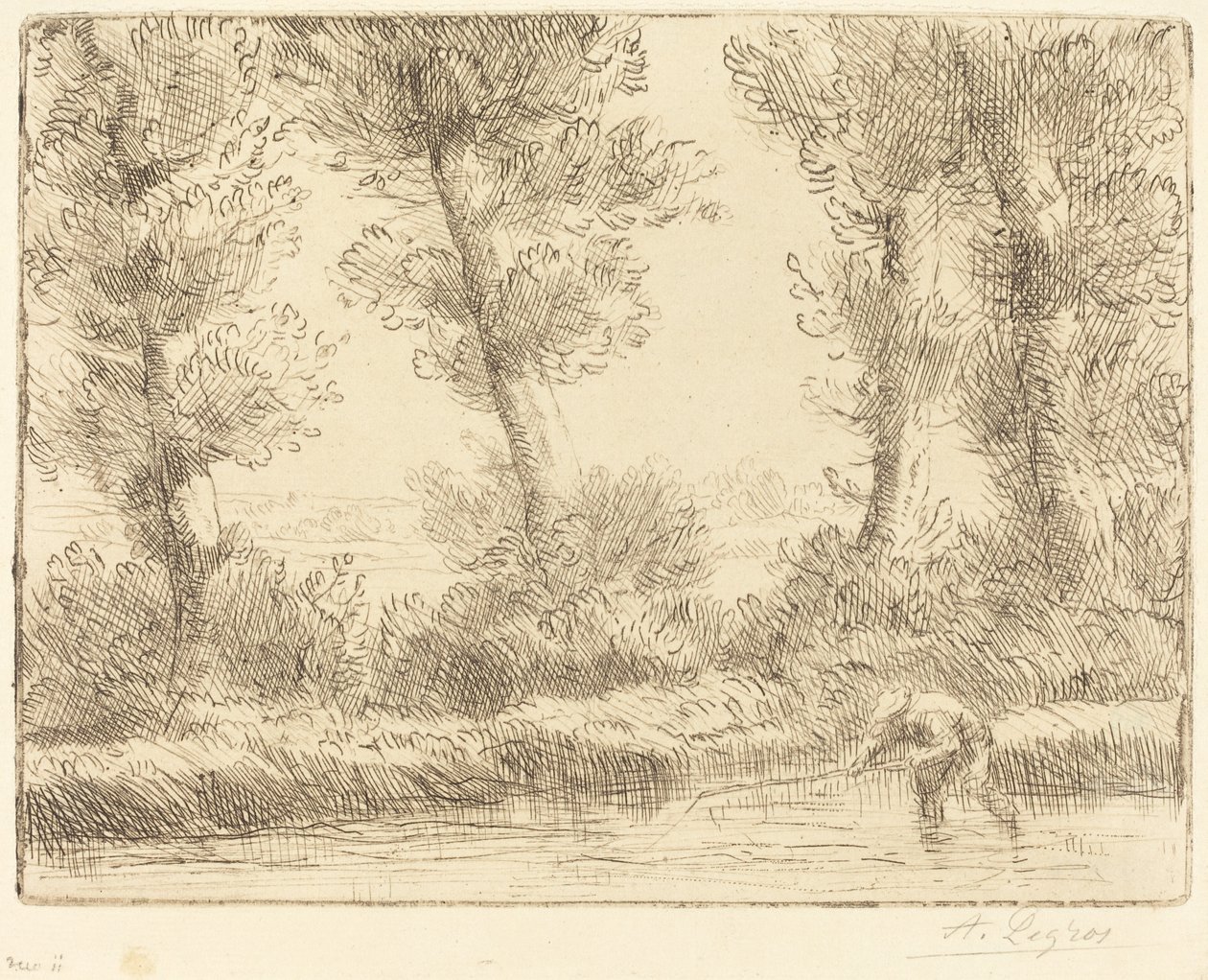 Brzegi Liane Les bords de la Liane. autorstwa Alphonse Legros