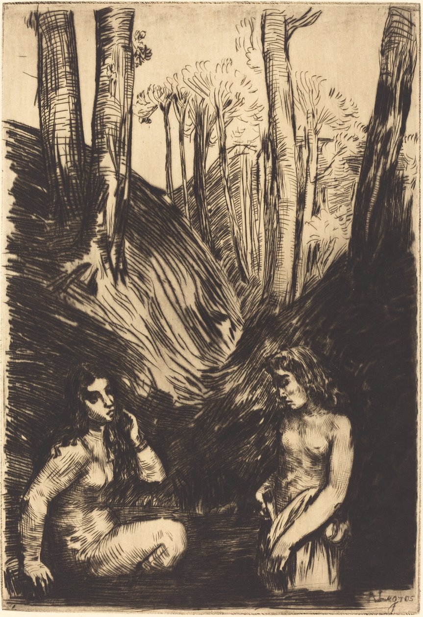 Kąpiących Kąpiących. autorstwa Alphonse Legros