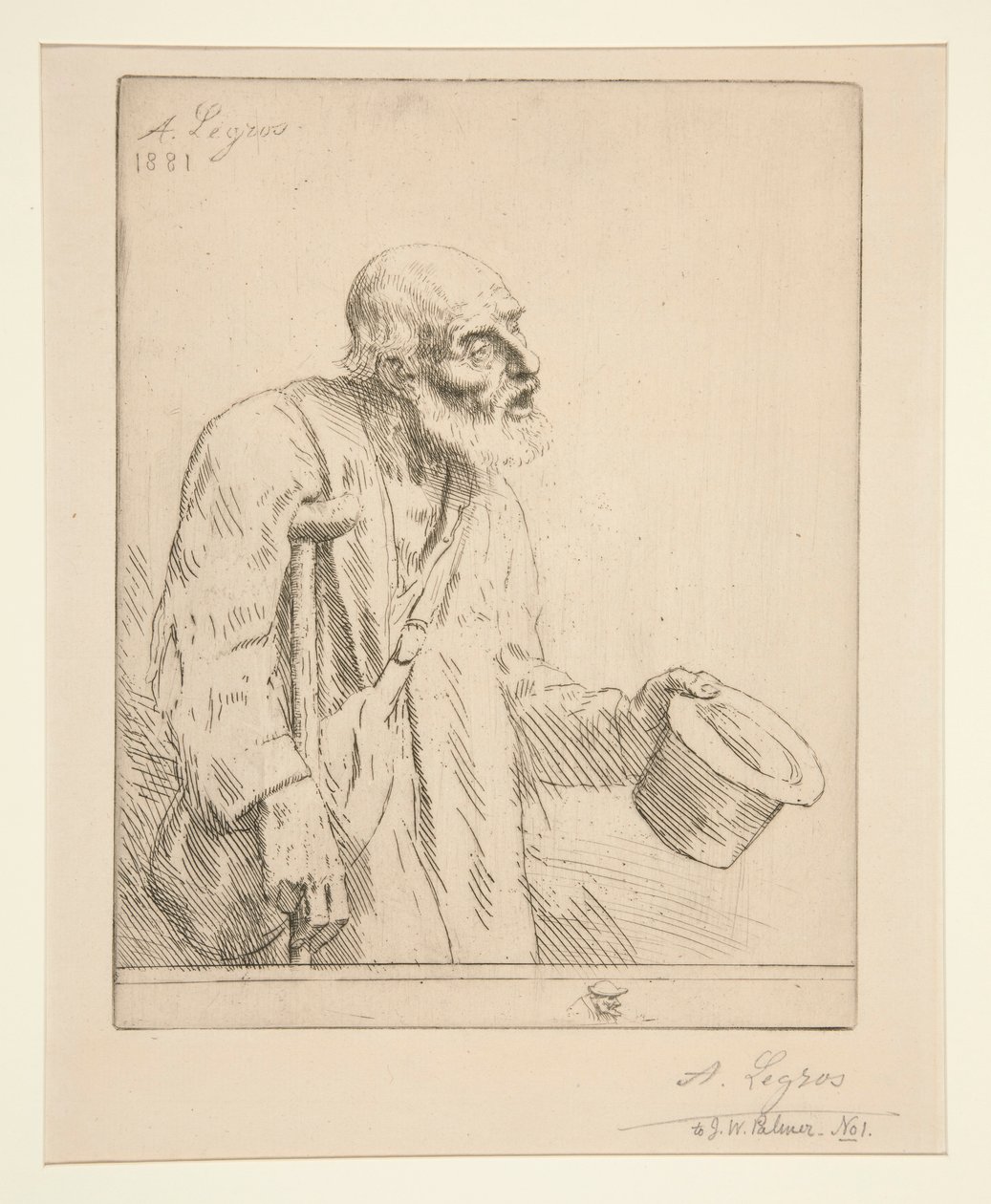 Żebrak z kulami autorstwa Alphonse Legros