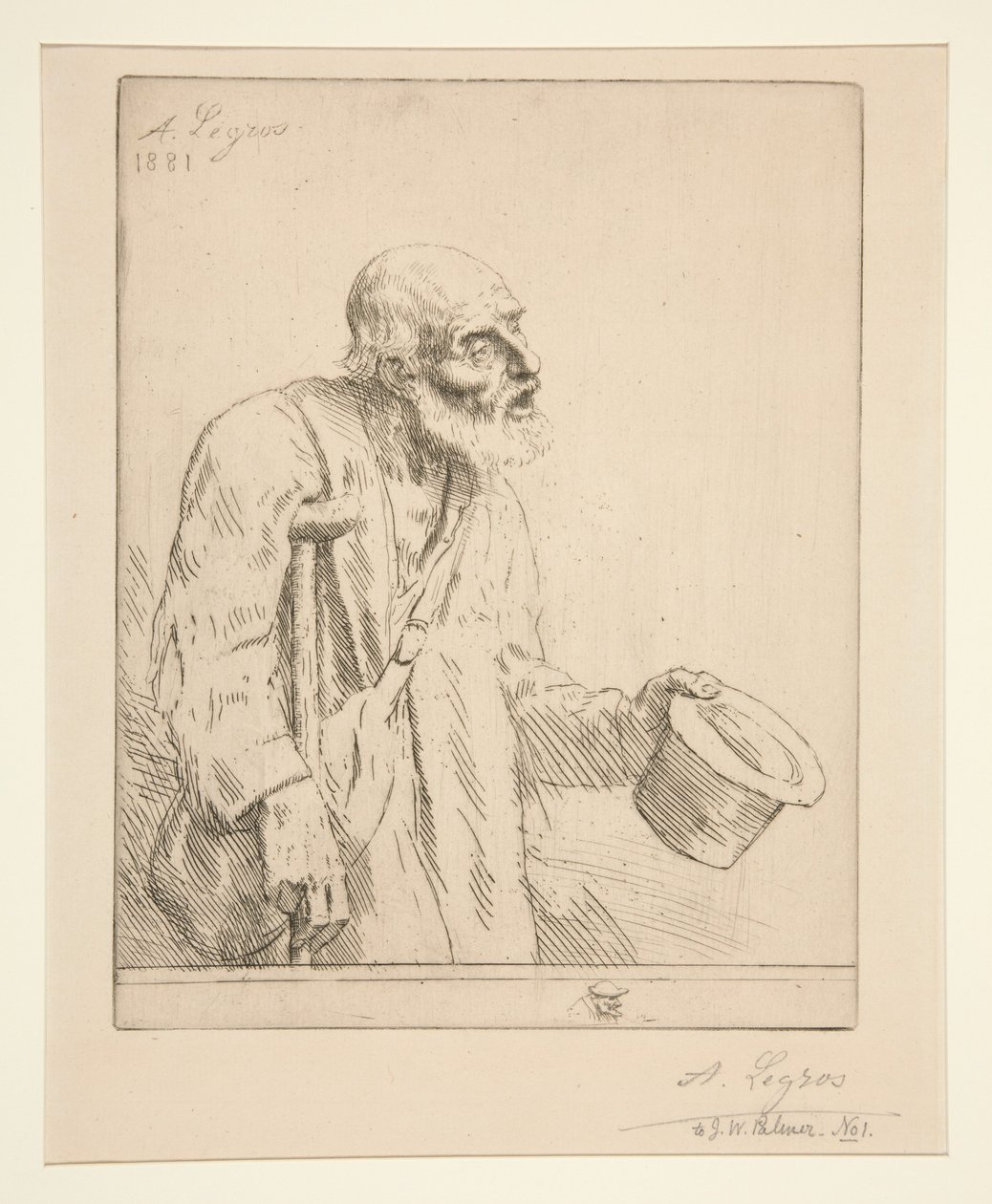 Żebrak o kulach autorstwa Alphonse Legros