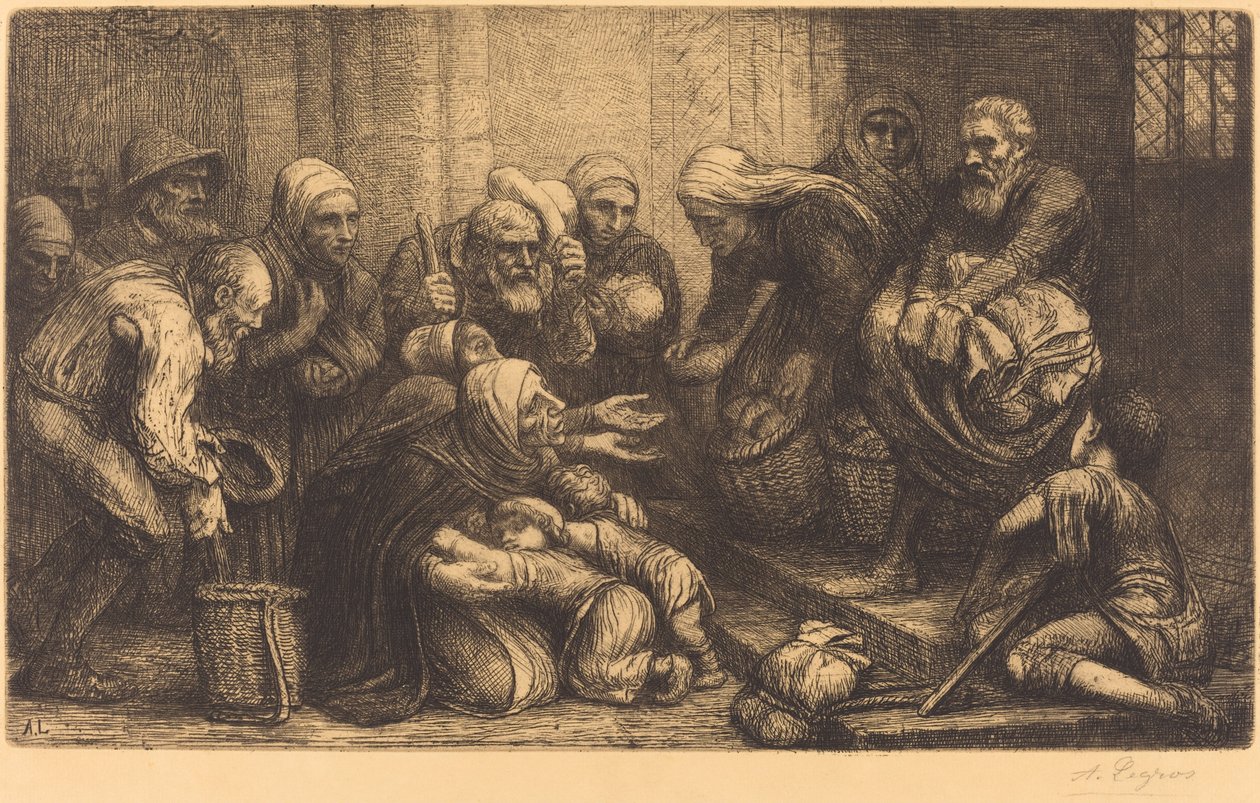 Żebracy z Brukseli Żebracy z Brugii. autorstwa Alphonse Legros