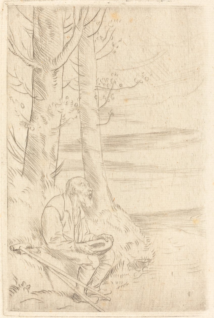 Ślepy żebrak Ślepy żebrak. autorstwa Alphonse Legros