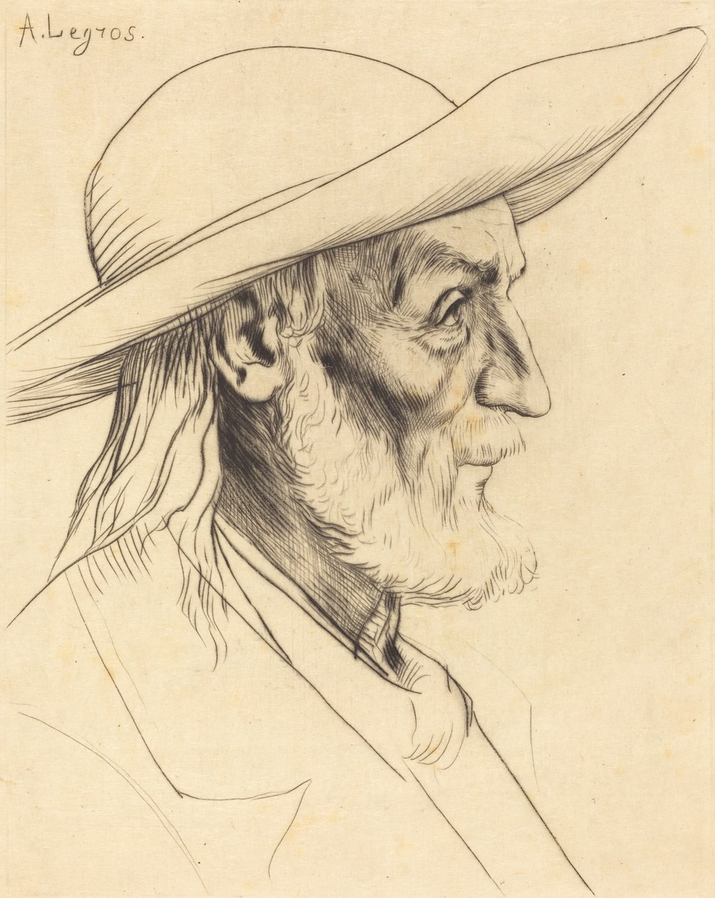 Chłop bretoński Chłop bretoński. autorstwa Alphonse Legros