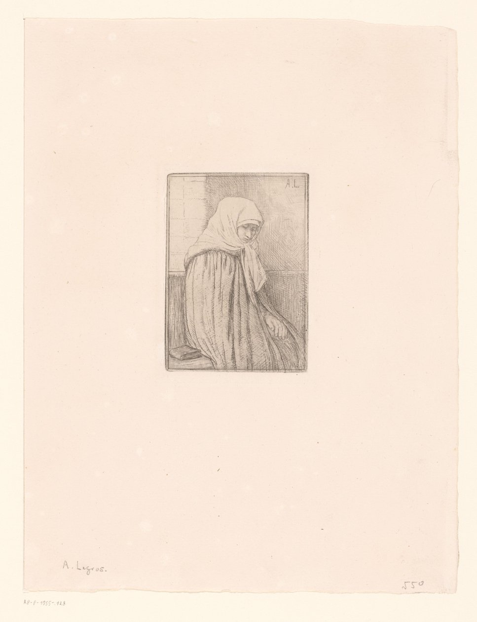 Bretonka w chuście autorstwa Alphonse Legros