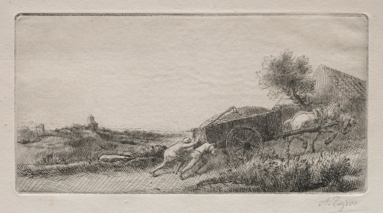 Przynoszenie siana do domu autorstwa Alphonse Legros