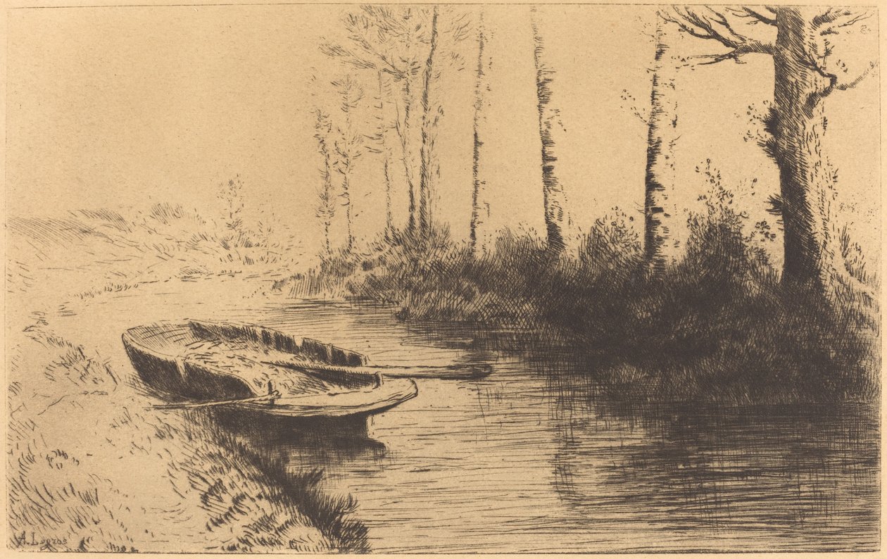 Kanał widziany przez poranne światło autorstwa Alphonse Legros