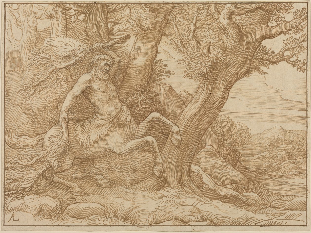 Centaur z gałęziami autorstwa Alphonse Legros
