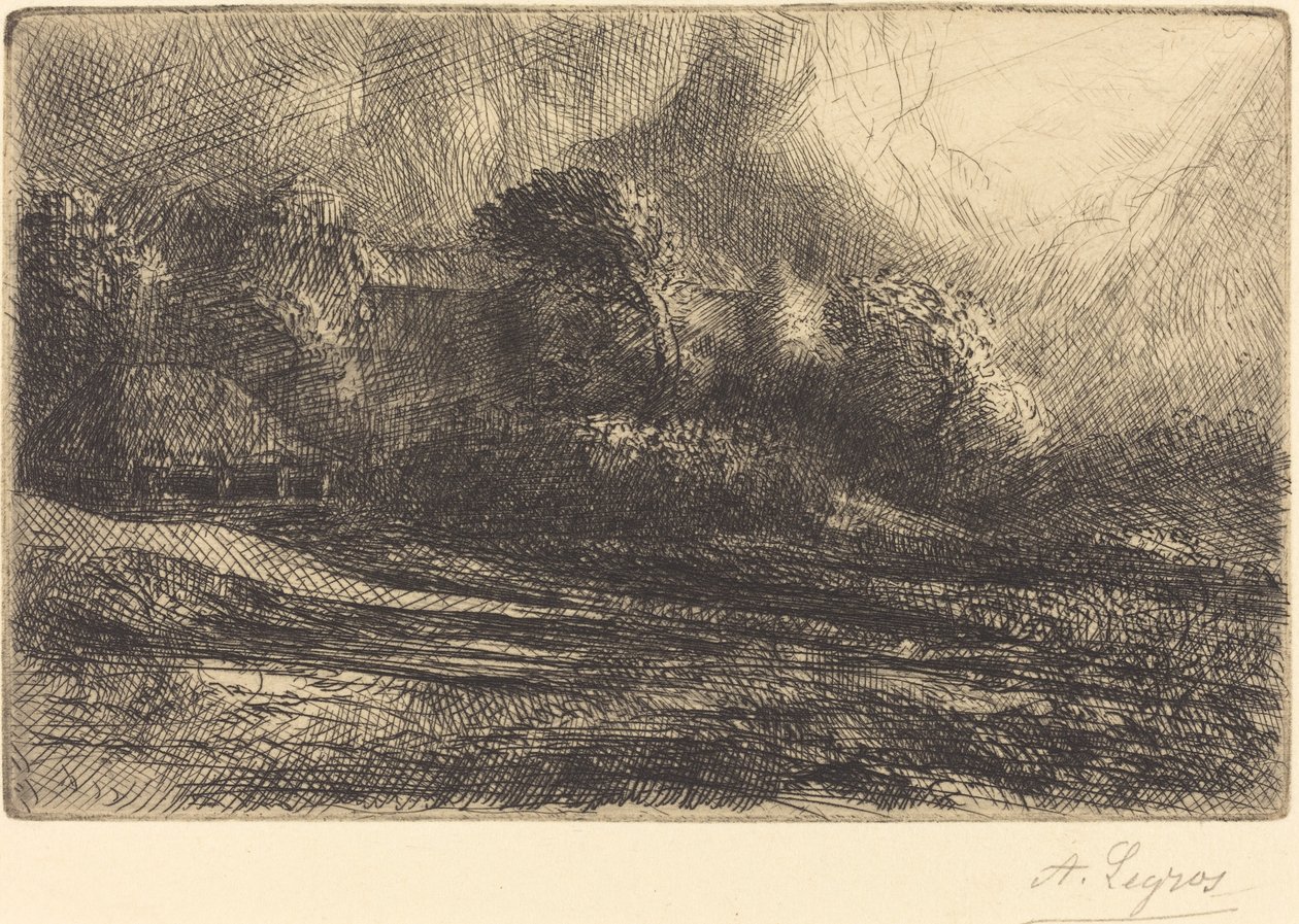 Chailli widziany podczas burzy autorstwa Alphonse Legros