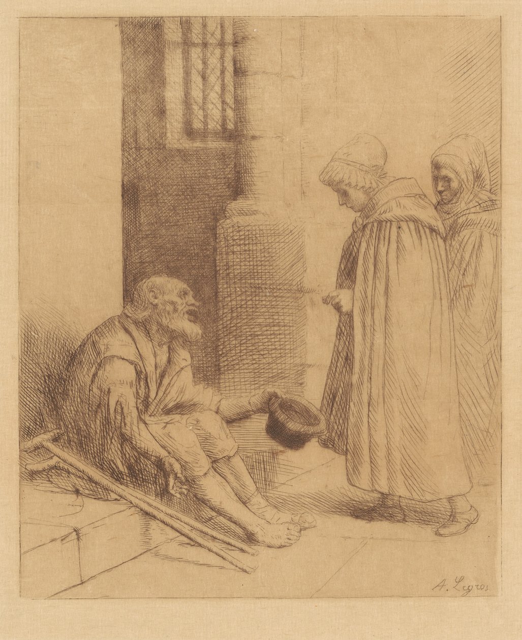 Charity (Miłość bliźniego) autorstwa Alphonse Legros
