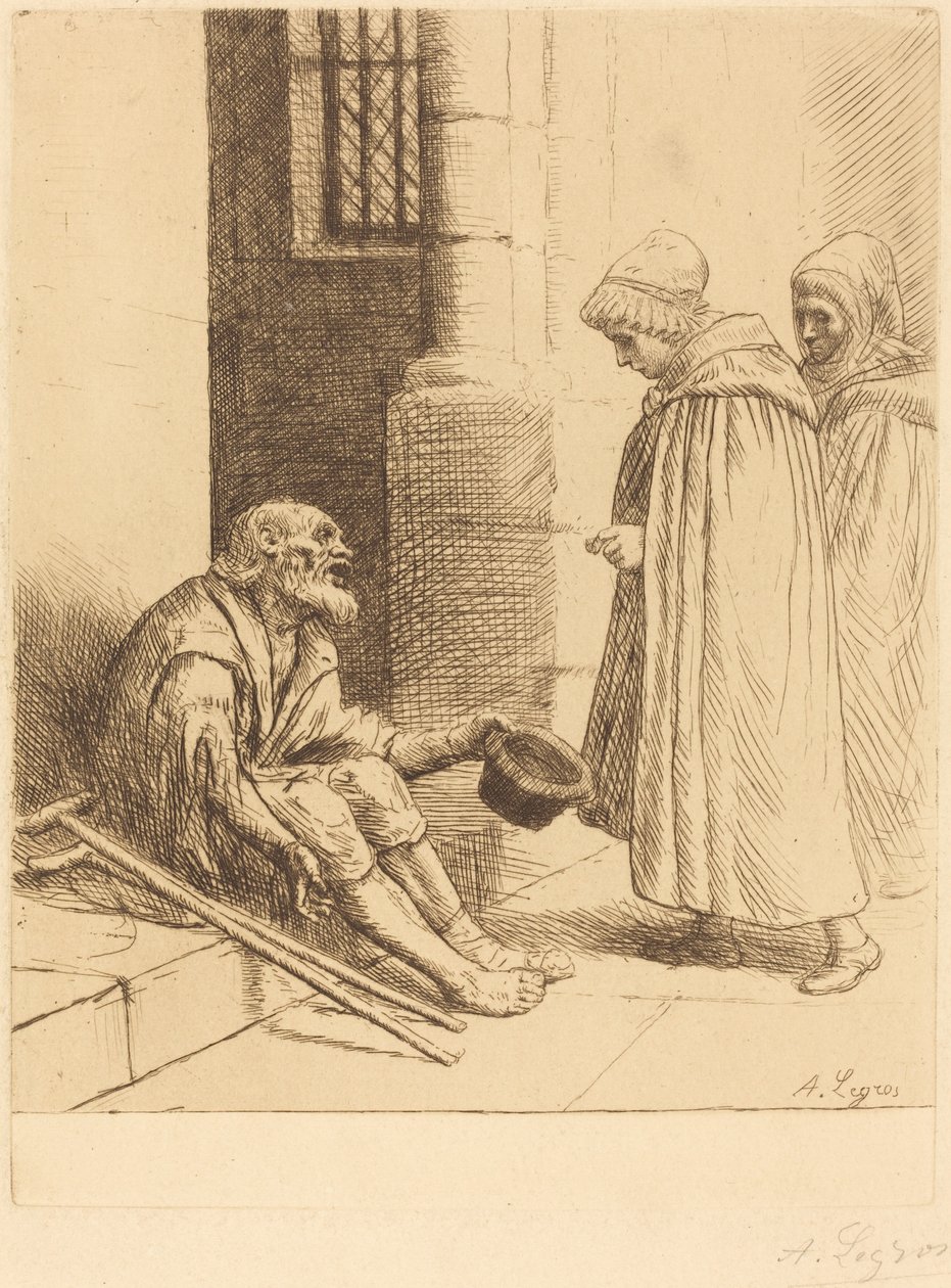 Charity La charite. autorstwa Alphonse Legros