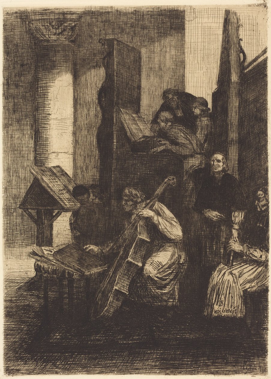 Chór w hiszpańskim kościele (Le choeur d’une église espagnole) autorstwa Alphonse Legros