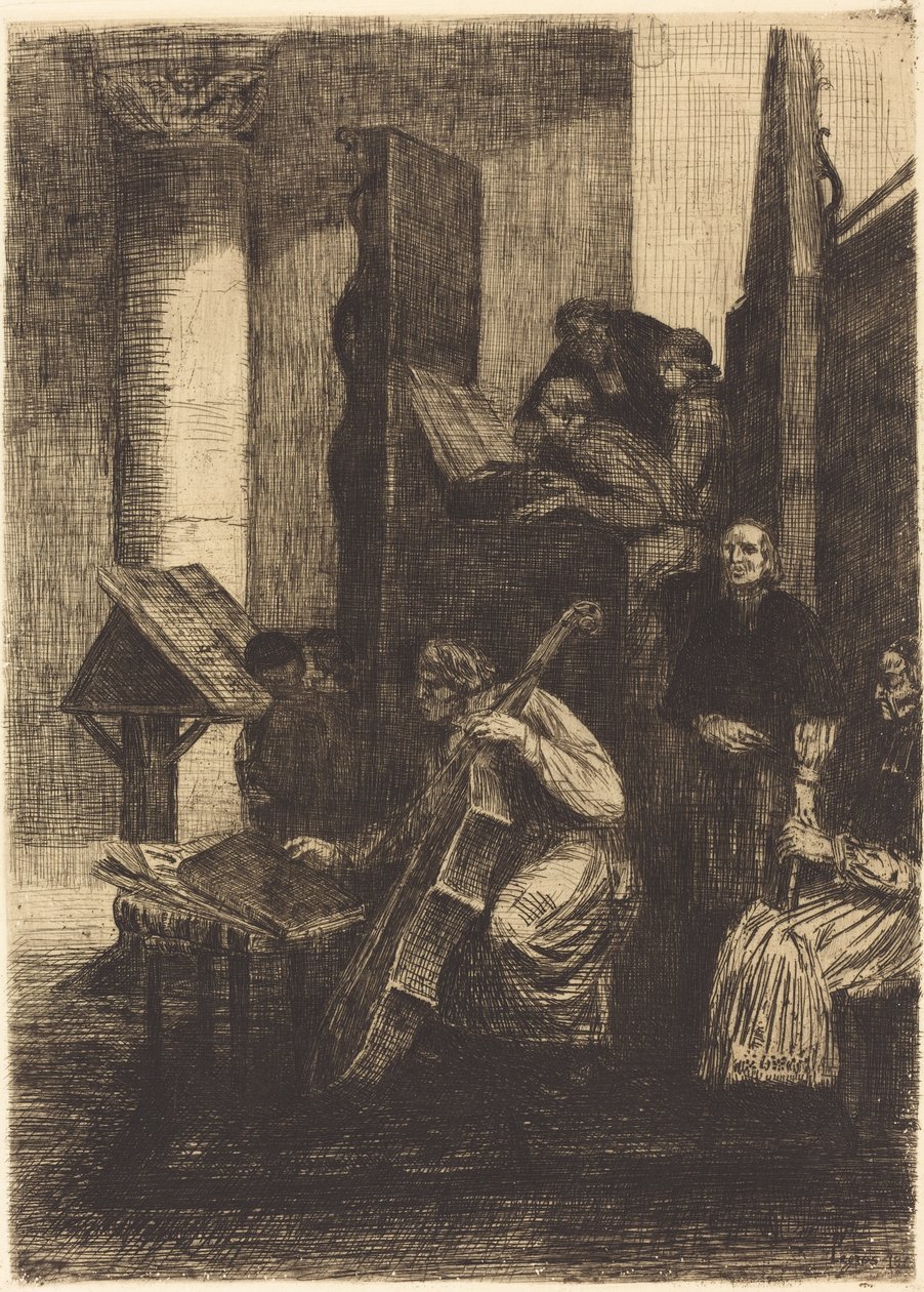 Chór w kościele hiszpańskim Chór kościoła hiszpańskiego, 1860. autorstwa Alphonse Legros