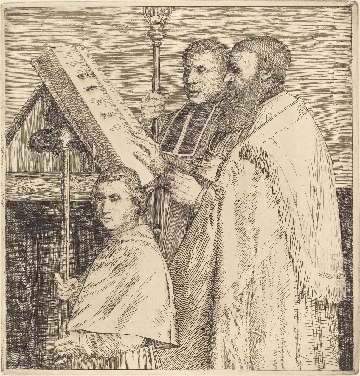 Chórzyści, 2. płyta Le lutrin. autorstwa Alphonse Legros