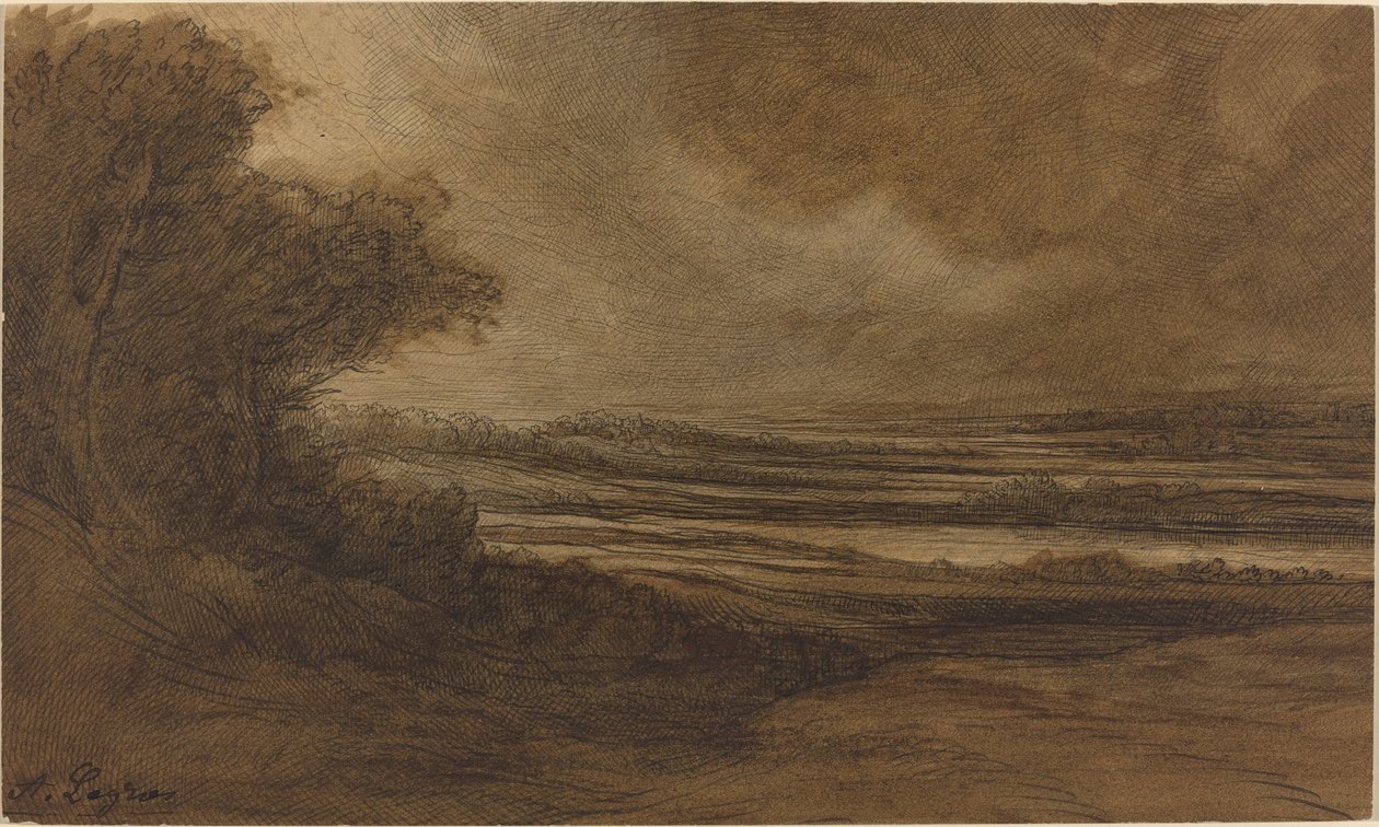 Wieś Burgundii [rekto] autorstwa Alphonse Legros