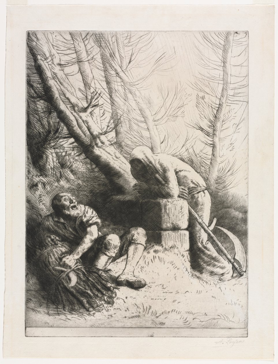 Śmierć i drwal autorstwa Alphonse Legros
