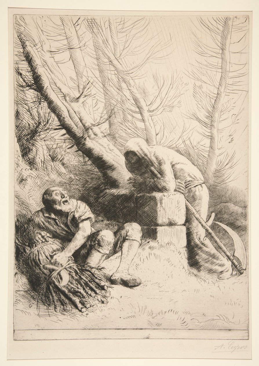 Śmierć i drwal autorstwa Alphonse Legros