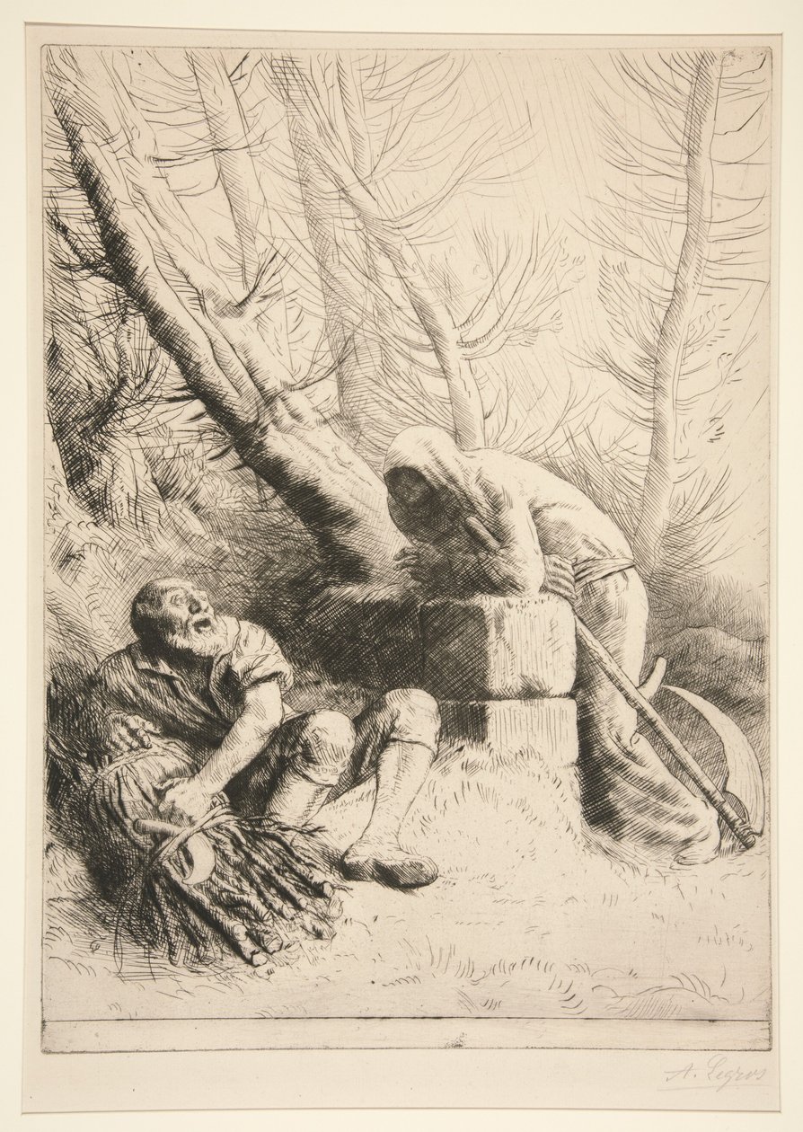 Śmierć i drwal autorstwa Alphonse Legros