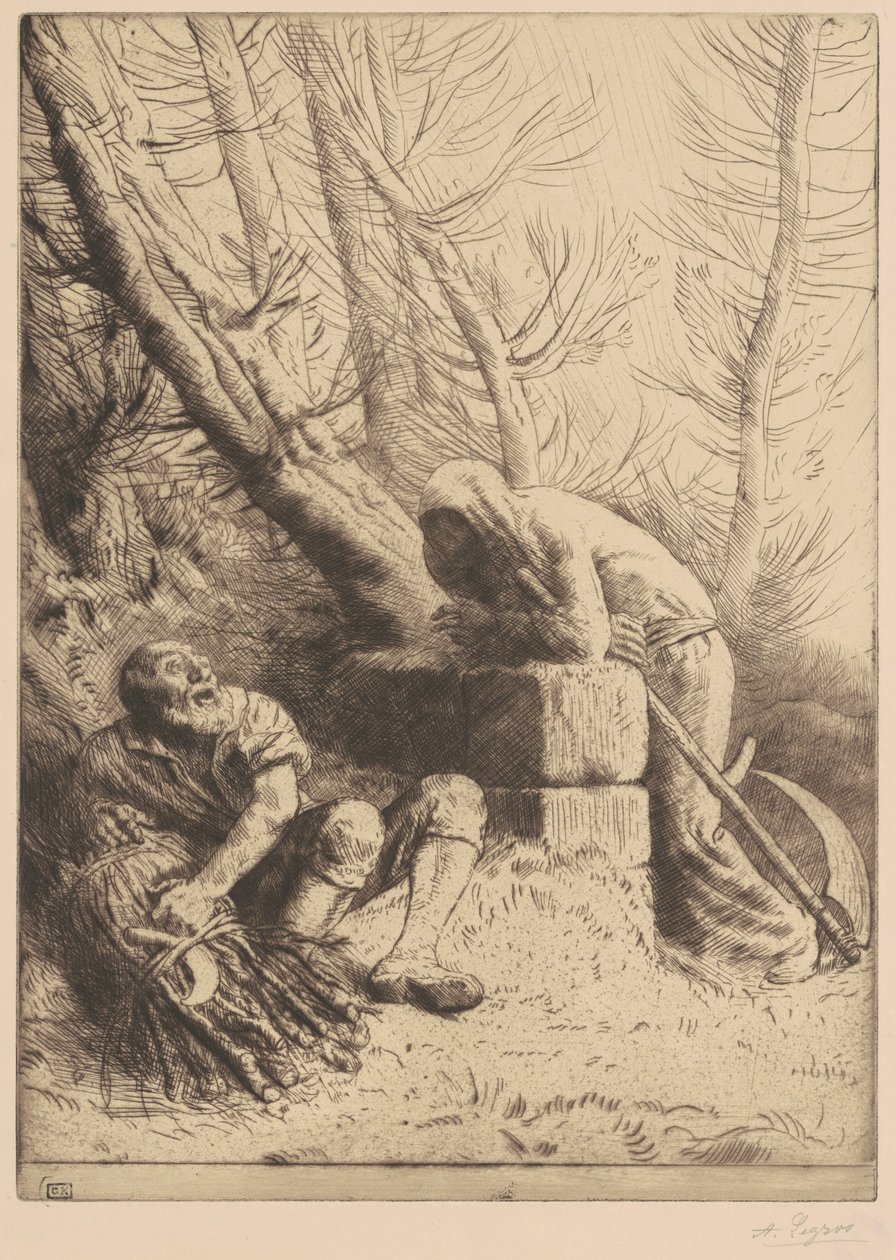 Śmierć i drwal, tablica 4 autorstwa Alphonse Legros