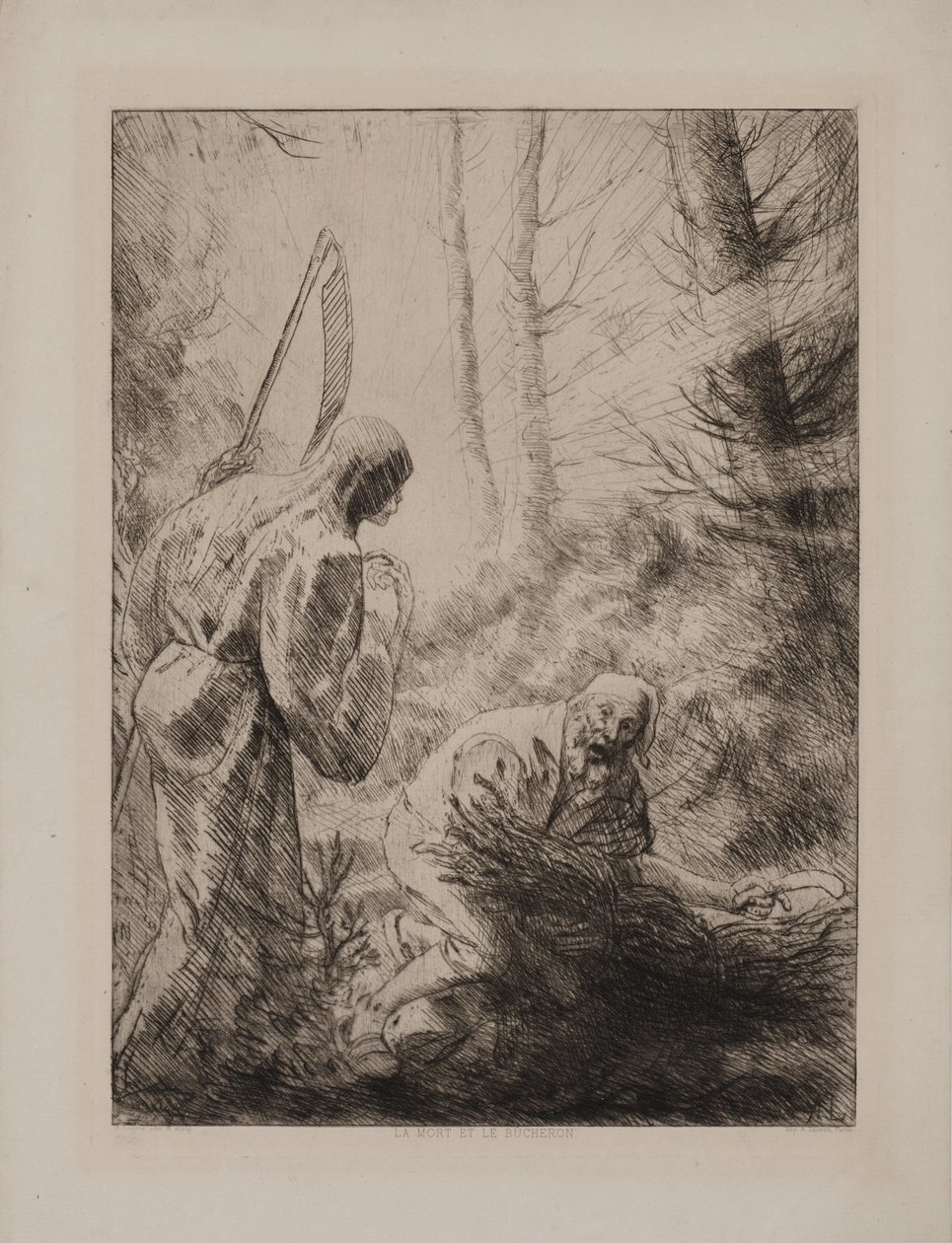 Śmierć i drwal autorstwa Alphonse Legros