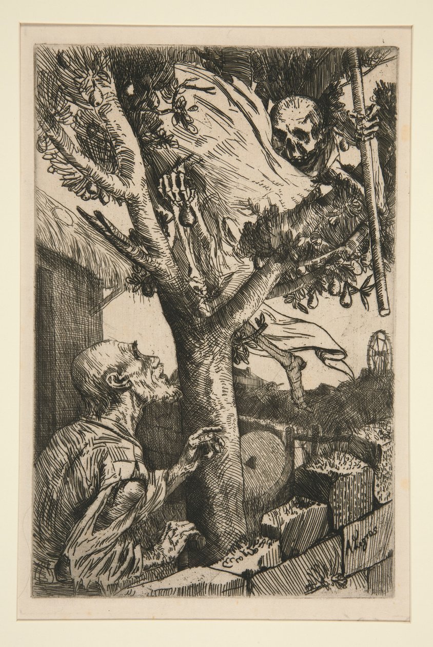 Śmierć na gruszy autorstwa Alphonse Legros