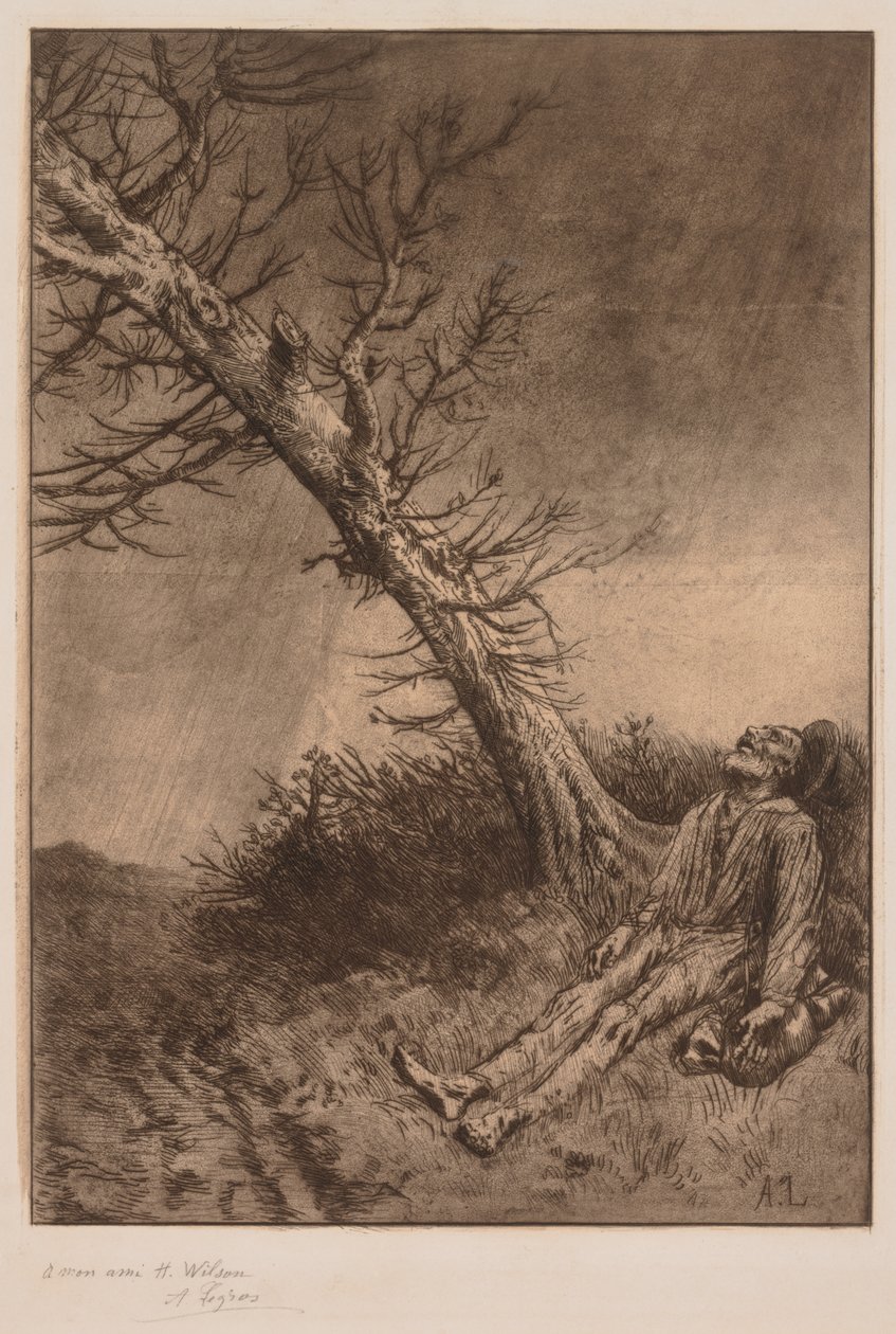 Śmierć włóczęgi autorstwa Alphonse Legros