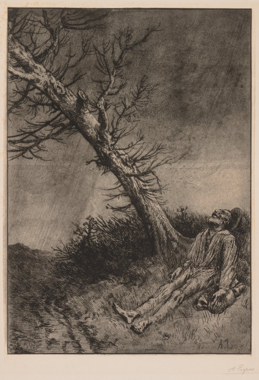 Śmierć Włóczęgi autorstwa Alphonse Legros