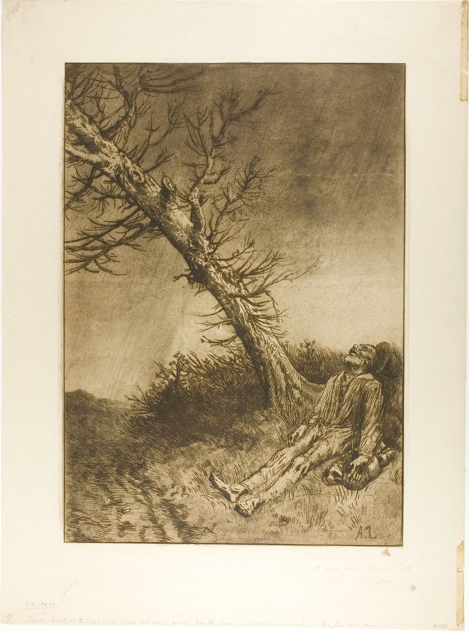 Śmierć Włóczęgi autorstwa Alphonse Legros