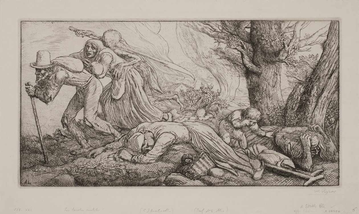 Triumf śmierci: bezużyteczne usta autorstwa Alphonse Legros