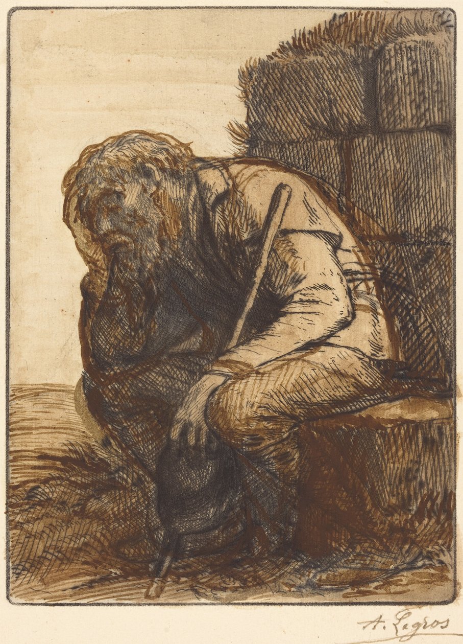 Zdesperowany człowiek (Le désespéré) autorstwa Alphonse Legros