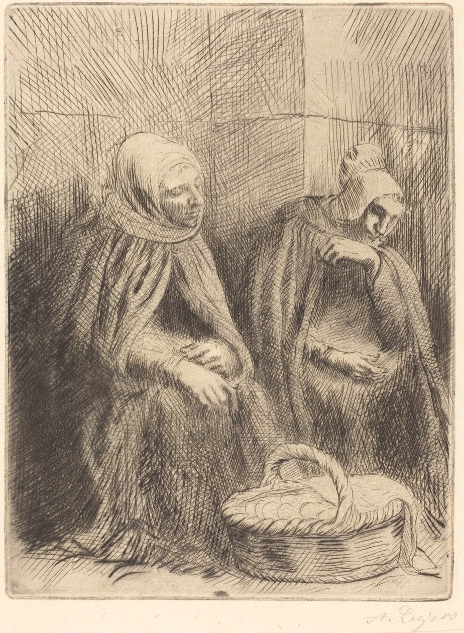 Sprzedawcy jaj, pierwszy talerz autorstwa Alphonse Legros