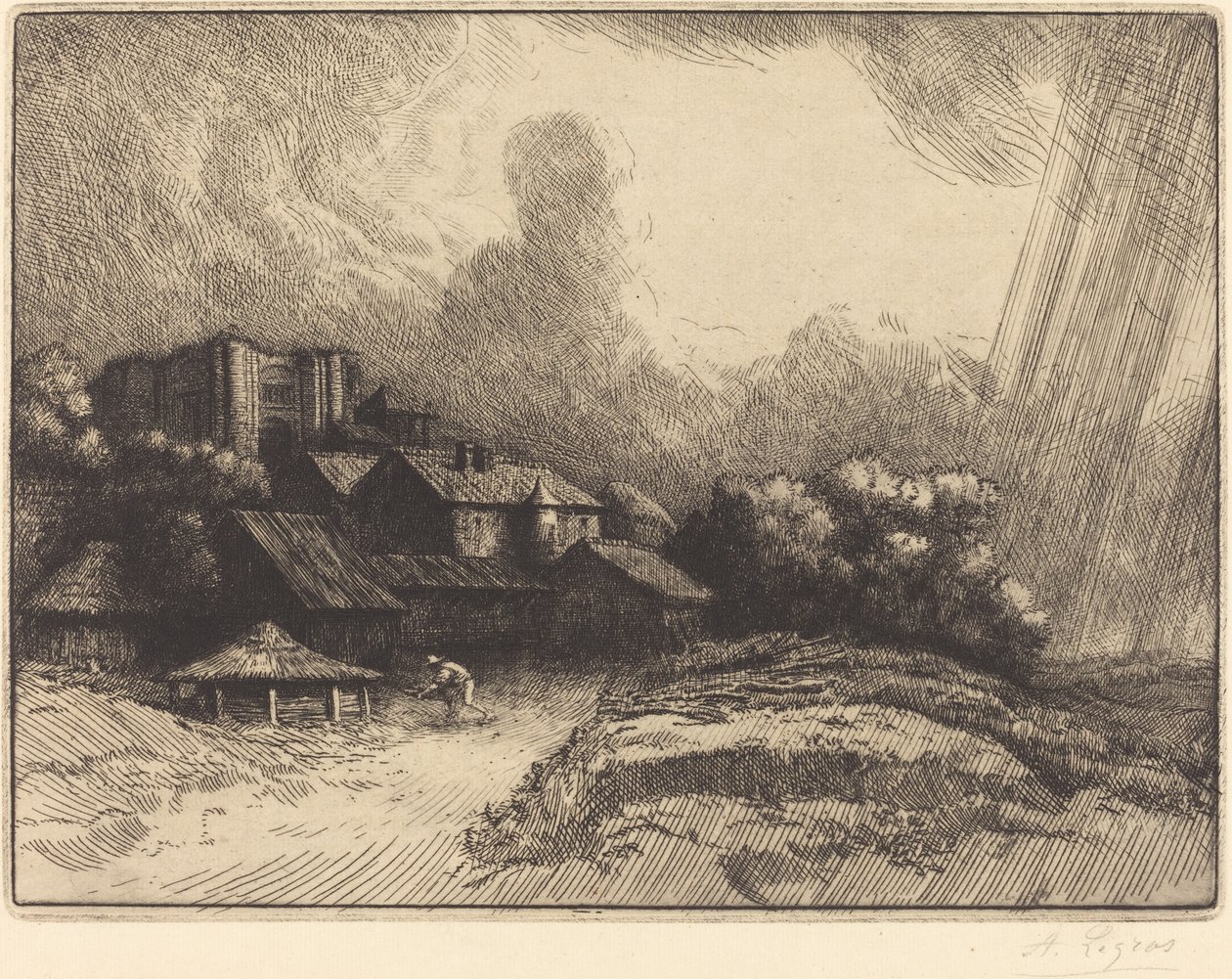 Farma w klasztorze autorstwa Alphonse Legros