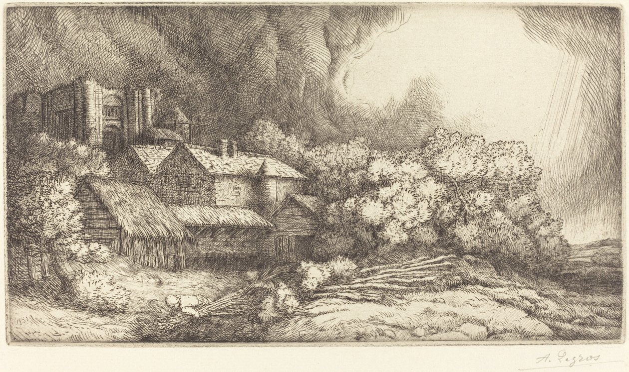 Farma w klasztorze autorstwa Alphonse Legros