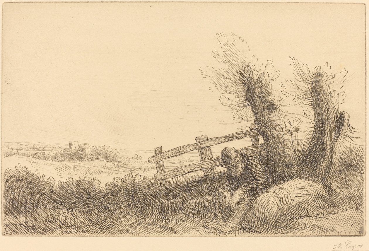 Rolnik leżący autorstwa Alphonse Legros