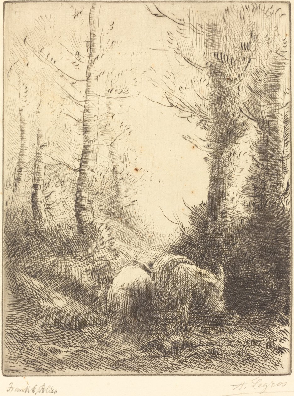 Rolnik i jego osioł autorstwa Alphonse Legros