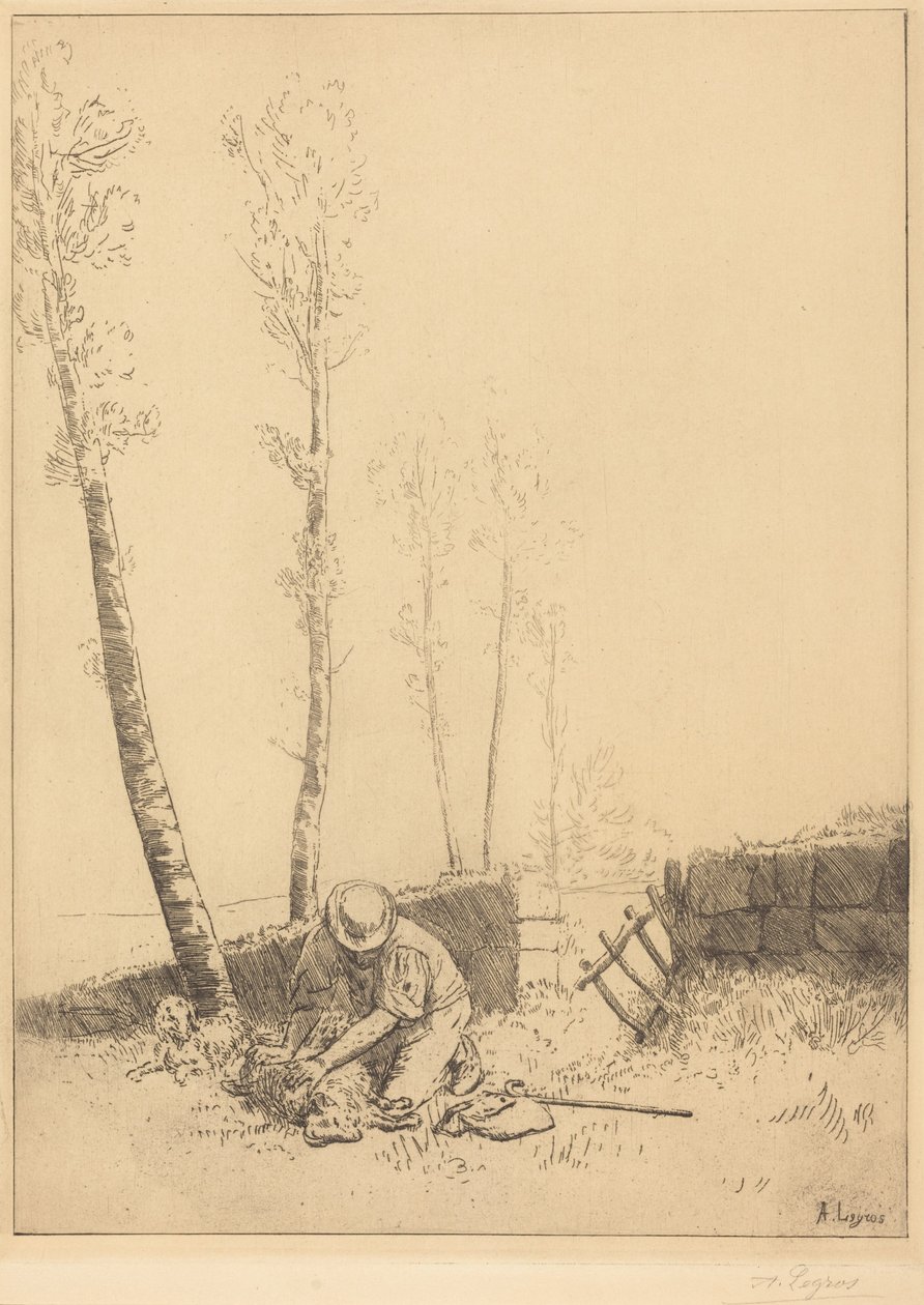 Odnalezienie owcy autorstwa Alphonse Legros