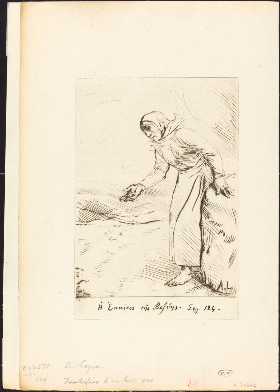 Frontyspis Żebraczka z Veze. autorstwa Alphonse Legros