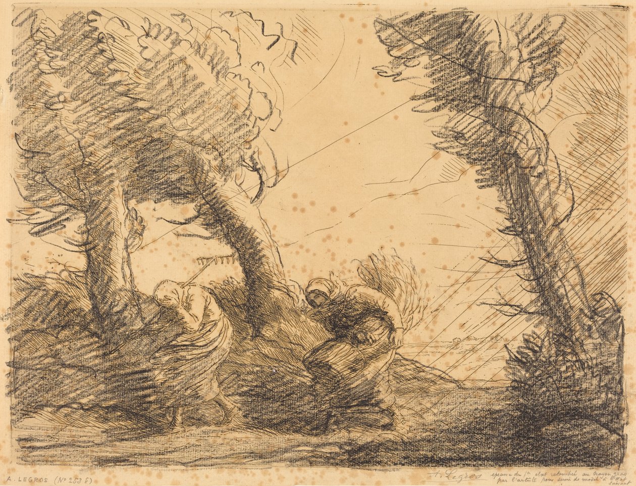 Żniwiarki zaskoczone przez burzę autorstwa Alphonse Legros