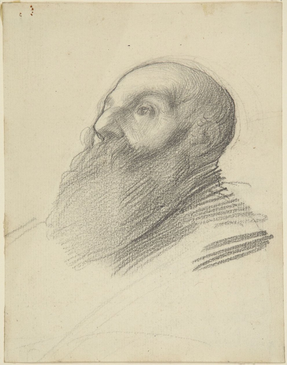 Głowa brodatego mężczyzny autorstwa Alphonse Legros