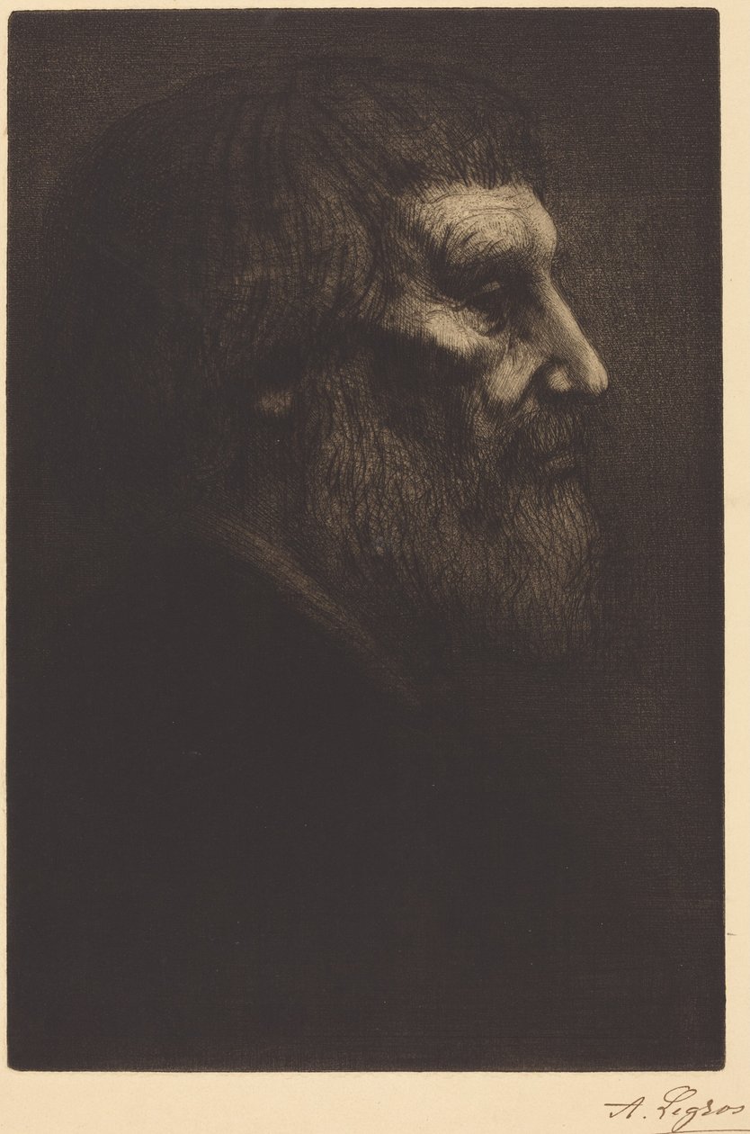 Głowa żebraka (Tête de mendiant) autorstwa Alphonse Legros