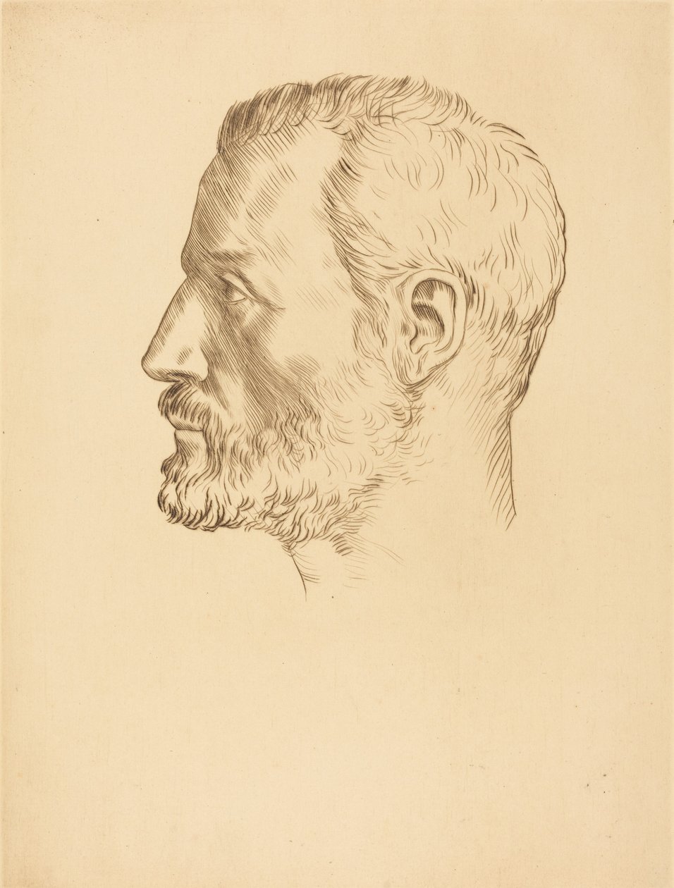 Głowa mężczyzny (Tête d’homme) autorstwa Alphonse Legros