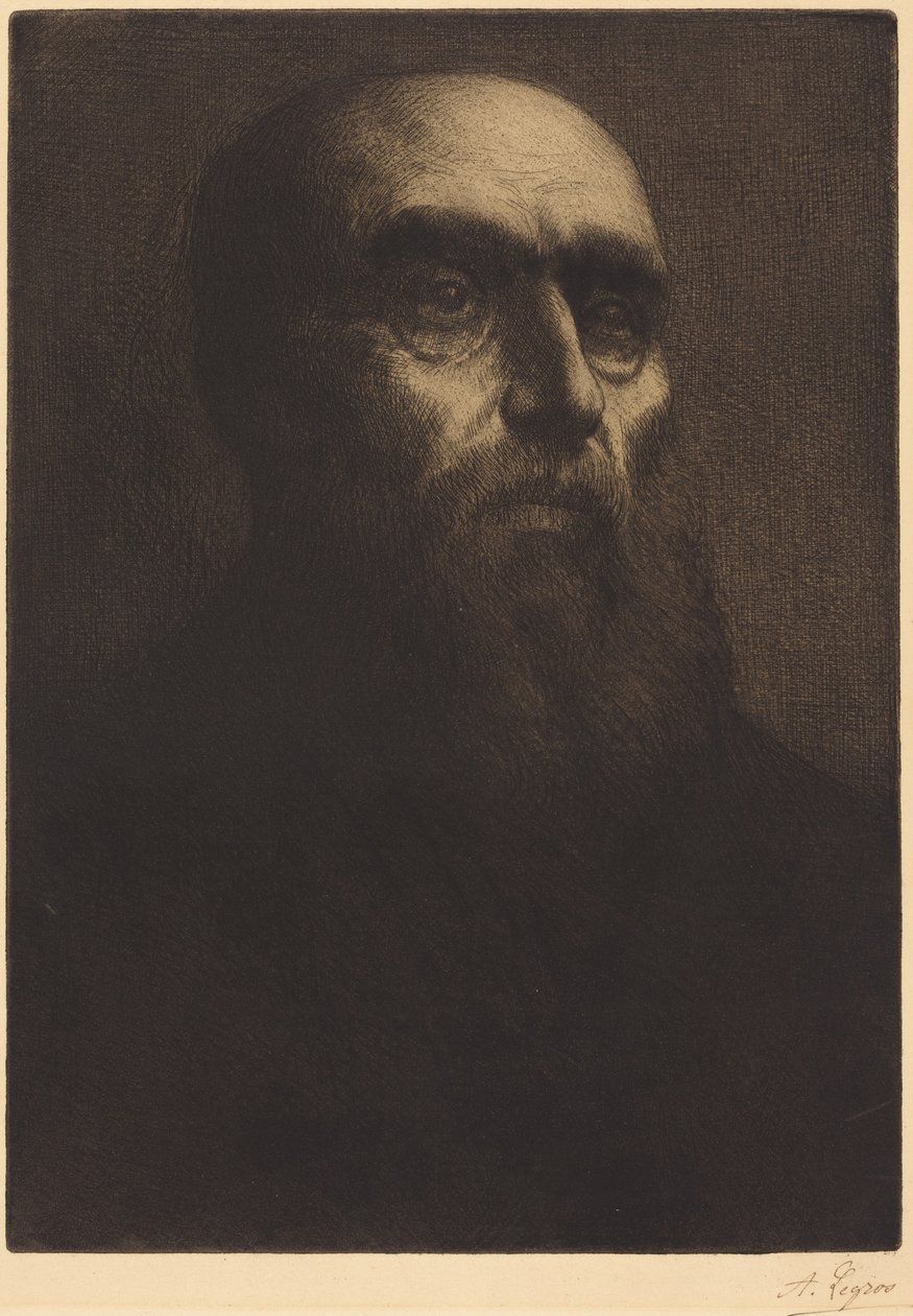 Głowa mężczyzny (Tête d’homme) autorstwa Alphonse Legros