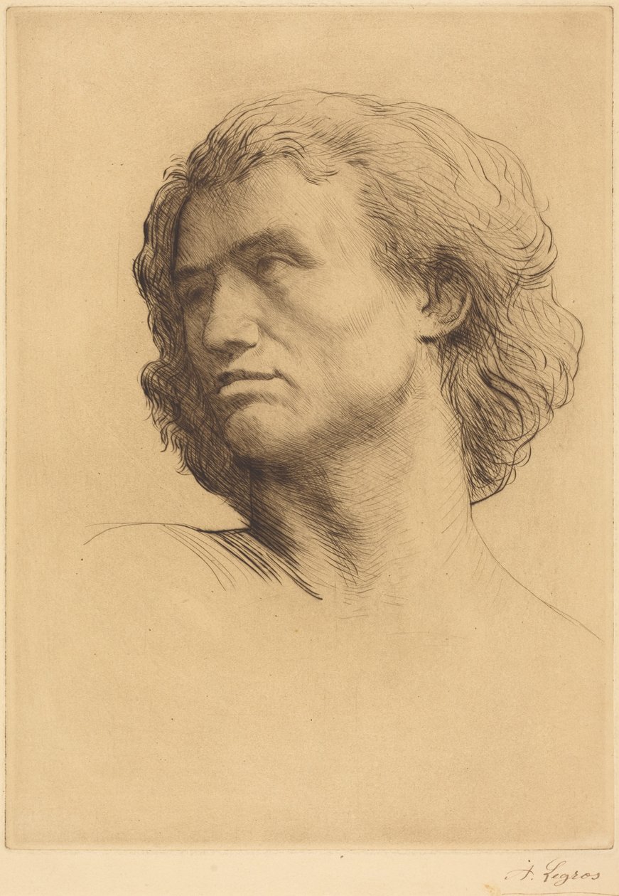 Głowa mężczyzny autorstwa Alphonse Legros