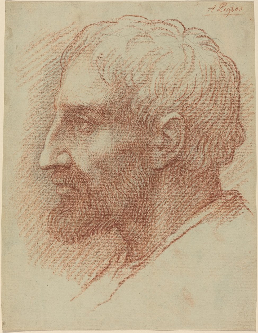Głowa mężczyzny autorstwa Alphonse Legros